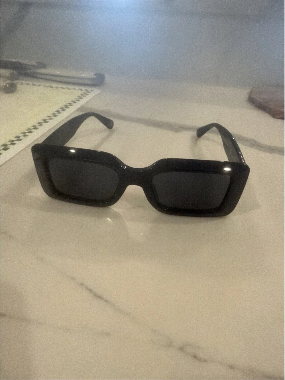 Aire Parallax Black Modern Sunglasses $70